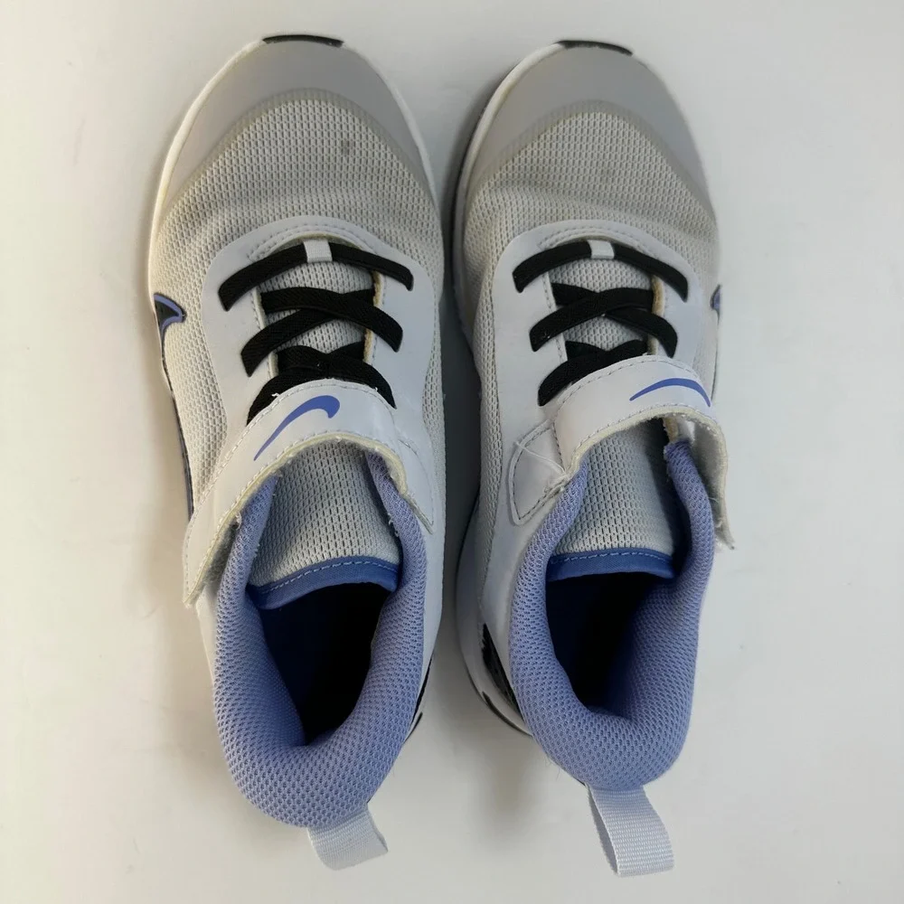 Nike Kids‎ Omni Multi-Court White Blue Black Velcro Strap 009 Size 1Y